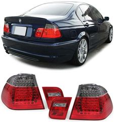 Σετ Φανάρια Πίσω 2 X  Πίσω Φανάρια - LED ζεύγος Πίσω φώτα LED  κόκκινα μαύρα facelift για BMW 3ER E46 sedan 01-05
