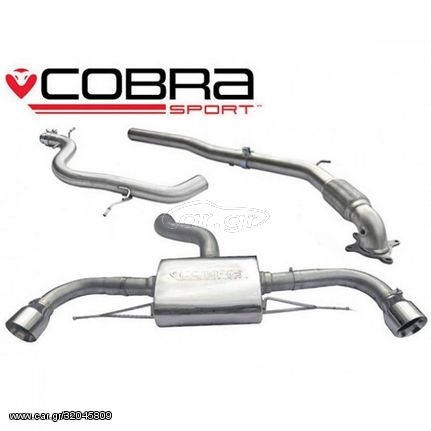 Εξάτμιση από turbo και πίσω της Cobra Sport για Audi TT MK2 1.8 / 2.0 TFSi 2011-2014 2WD Χωρίς Καταλύτη  (AU37D)