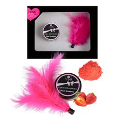 STRAWBERRY EDIBLE BODY POWDER & FEATHER TICKLER