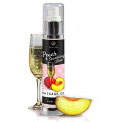 Λάδι για Ερωτικό Μασάζ Peach & Sparkling Wine Massage Oil 50 ml - Secret Play