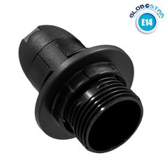 ΣΕΤ Ντουί E14 με Ροδέλα Πλαστικό Μάυρο DIY GloboStar 78961