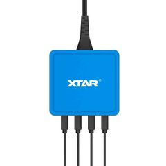 Φορτιστής USB Hub με 4 εξόδους XTAR 4U 27W Mπλε