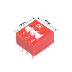 Slide Type Switch 2.54mm - 3 Position Way DIP Red