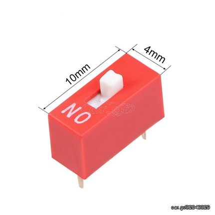 Slide Type Switch 2.54mm - 1 Position Way DIP Red