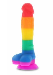 Rainbow Lover 7 Inch Silicone Dildo