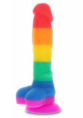 Rainbow Lover 8 Inch Silicone Dildo