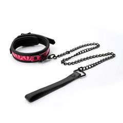 Sinful - 1'' Collar - Pink with Leash