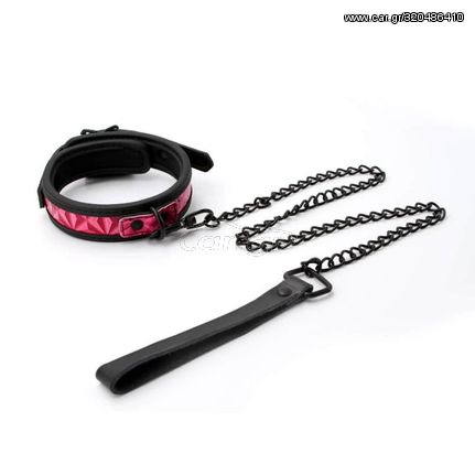 Sinful - 1'' Collar - Pink with Leash