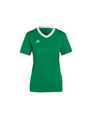 Adidas Entrada 22 Γυναικείο Αθλητικό T-shirt Fast Drying με V Λαιμόκοψη Πράσινο HI2124