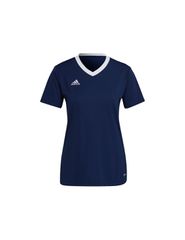 Adidas Entrada 22 Γυναικείο Αθλητικό T-shirt Fast Drying με V Λαιμόκοψη Navy Μπλε H59849