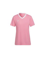 Adidas Entrada 22 Γυναικείο Αθλητικό T-shirt Fast Drying με V Λαιμόκοψη Semi Pink Glow HC5075