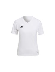 Adidas Entrada 22 Γυναικείο Αθλητικό T-shirt με V Λαιμόκοψη Λευκό HC5074