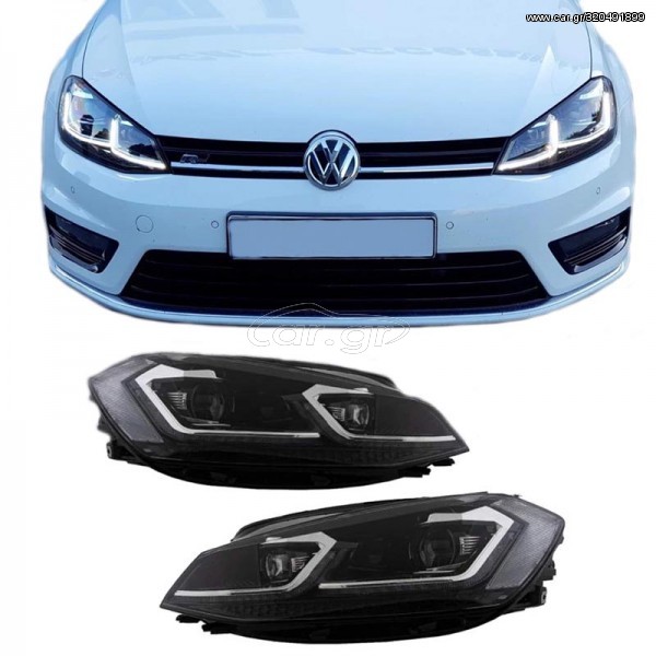 ΦΑΝΑΡΙΑ ΕΜΠΡΟΣ VW GOLF 7 LOOK 7.5 LED 7 VII Facelift G7.5 R Line Dynamic