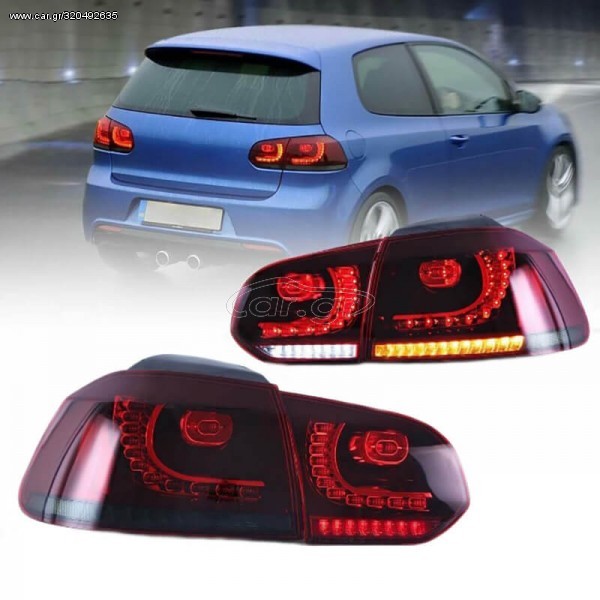 Πισινά Φανάρια Vw Golf VI (6) 08-12 Full Led Dynamic GTI R20 Look 