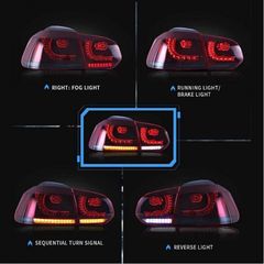Πισινά Φανάρια Vw Golf VI (6) 08-12 Full Led Dynamic GTI R20 Look -thumb-2