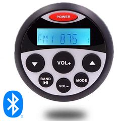 Αδιάβροχο Bluetooth Ραδιόφωνο Ενισχυτής Σκάφους 4x45W 12V με Οθόνη LCD Ø76 x D89 - Multimedia Marine FM AM MP3 USB Player Ηχοσύστημα