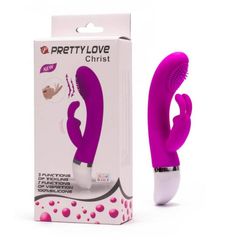 Pretty Love Christ Rabbit Silicone Vibrator-Purple