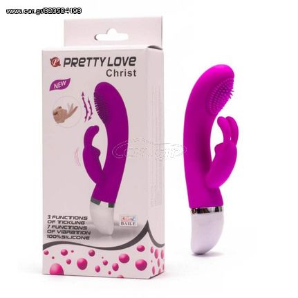 Pretty Love Christ Rabbit Silicone Vibrator-Purple