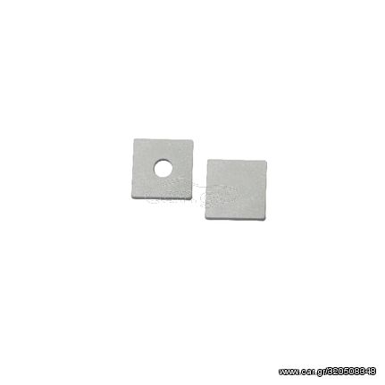 SET OF WHITE PLASTIC END CAPS FOR P124, 1PC WITH HOLE & 1PC WITHOUT HOLE  ACA EP124