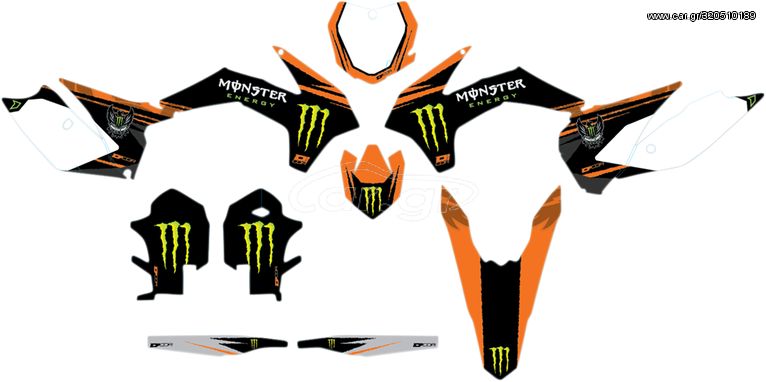 D'COR Visuals Πλήρες Σέτ Αυτοκόλλητα '' Monster Energy '' KTM SX SX-F 125-25-350-450 2013-2015