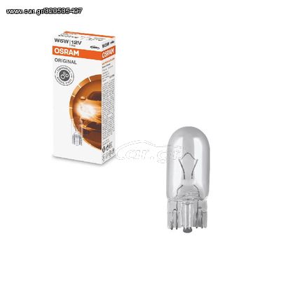 Λάμπα Αλογόνου T10 W5W 12V W2.1x9.5D Osram 2825 1 Τεμάχιο