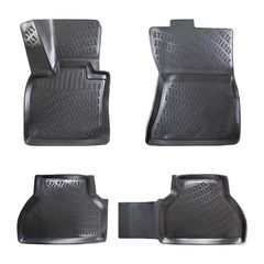 Πατάκια Σκαφάκια 3D Από Λάστιχο TPE Για ΒΜW X5 E70 2006-2012 Rizline 4 Τεμάχια Μαύρα