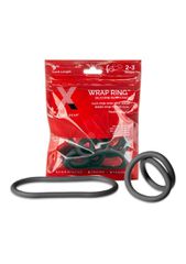 Silicone 9" Slim Wrap Ring - Black 22cm-thumb-1