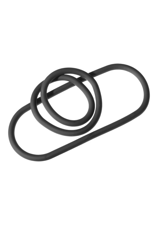 Silicone 9" Slim Wrap Ring - Black 22cm