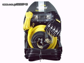 ΚΙΤ καλωδίωσης 0 gauge -1  ασφ/κη max-1 ασφάλεια 200 amp -2 set RCA 5 μέτρων και 15 μέτρα καλώδιο ηχείων 2χ2.5  www.dousissound.gr