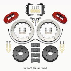 ΠΙΣΩ Wilwood Narrow Superlite 4R Rear Kit 12.88in Red 2007-up Jeep JK w/Lines