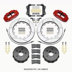 ΠΙΣΩ Wilwood Narrow Superlite 4R Rear Kit 14.00in Red 2007-up Jeep JK w/Lines