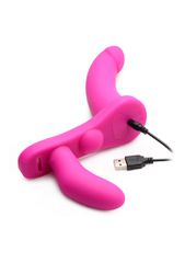 SU Double Take - Penetration - Strap-On Harness - Purple-thumb-2