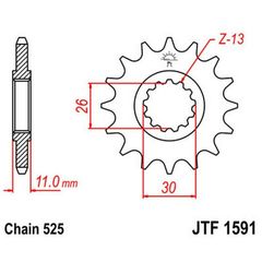 Γρανάζι εμπρός Yamaha TDM / MT 16T JT