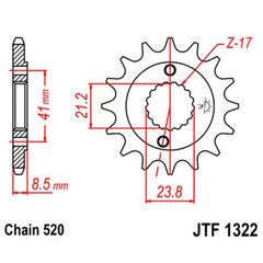 Γρανάζι εμπρός Honda TRX400/ XR400 15T JT