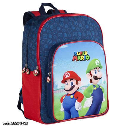 Super Mario Bros Mario and Luigi backpack 42cm