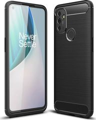 Brushed Carbon Back Cover Σιλικόνης Μαύρο (OnePlus Nord N100)