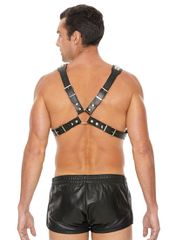 Men's Pyramid Stud Body Harness - One Size - Black-thumb-2