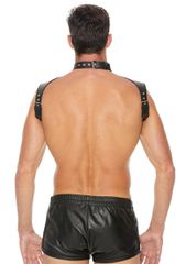 Men Harness with Neck Collar - One Size - Black-thumb-5