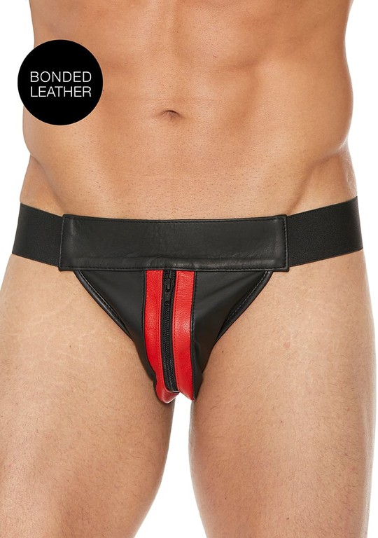 Plain Front With Zip Jock - S/M - Red