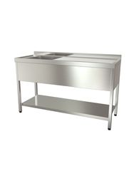 Λάντζα ανοιχτή με 1 γούρνα 50x50 cm, Διάσταση 80x70x86 cm