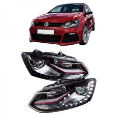 ΦΑΝΑΡΙΑ ΕΜΠΡΟΣ LED Headlights VW Polo 6R GTI Design