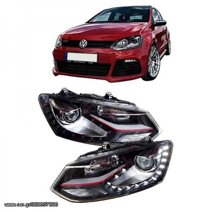 ΦΑΝΑΡΙΑ ΕΜΠΡΟΣ LED Headlights VW Polo 6R GTI Design