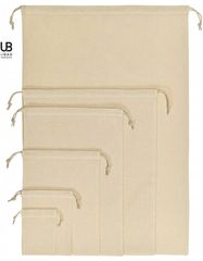 UBAG Lou L τσάντα Πουγκί με κορδόνια 100% Οργανικό βαμβάκι 130gsm 40x50εκ. NATURAL