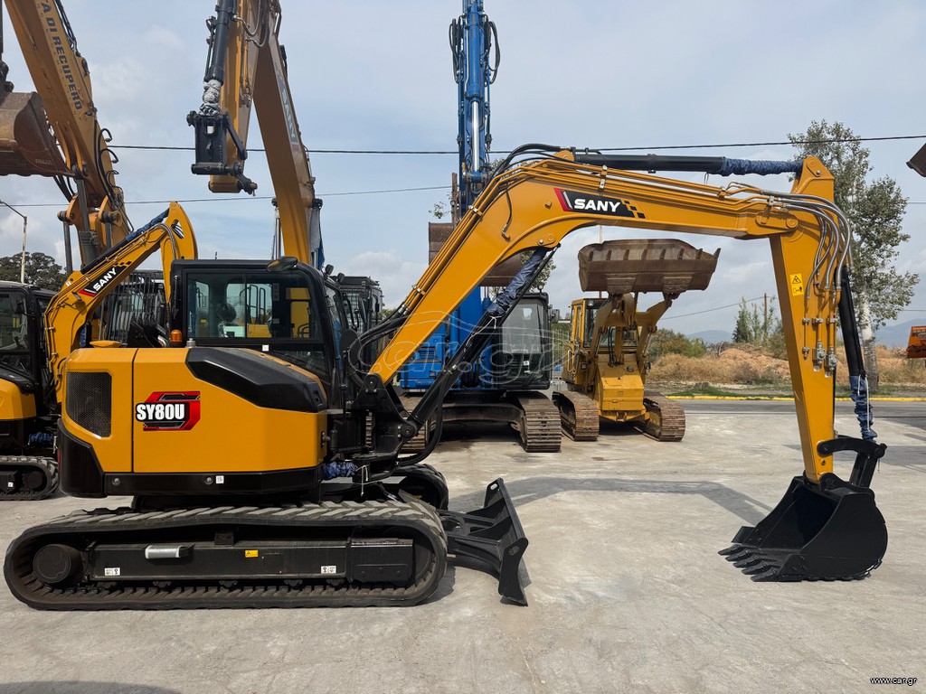 Εκσκαφάκι (διαβολάκι) Sany 2025 SY80U New . 8800kg. Πλατος 2.22m