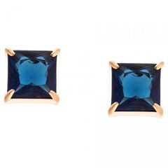 Σκουλαρίκια Γυναικεία SENZA Με Μπλε Πέτρα από Επιχρυσωμένο Ατσάλι - SSD4617GBL SSD4617GBL