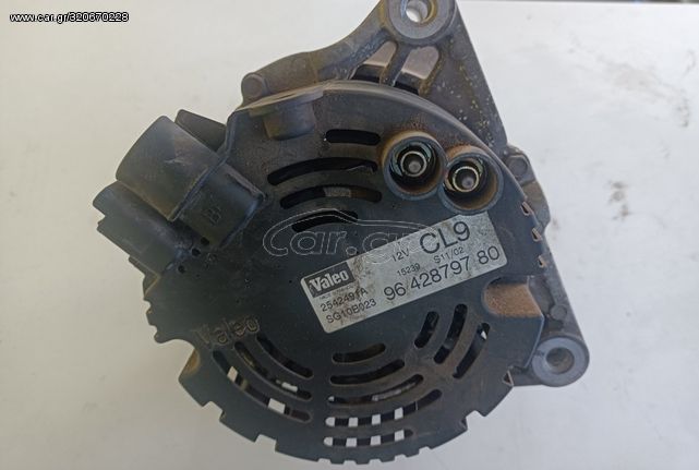 80.00 EUR  ΔΥΝΑΜΟ VALEO 150A/12V PEUGEOT 206 (12/1999-12/2012) - 306 (06/1999-04/2002) - 307 (08/2000-2011) - 406 (06/1998-12/2004) - 607 (02/2000-09/2005) ΚΩΔ. 9642879780  Raptis Parts