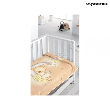 PIEL SA ΚΟΥΒΕΡΤΑ ΚΟΥΝΙΑΣ 110X140  SLEEPY BEAR BEIGE 6375B-1