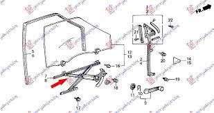 ΓΡΥΛΟΣ ΠΑΡΑΘΥΡΟΥ ΕΜΠΡΟΣ ΔΕΞΙΟΣ HONDA CIVIC SEDAN 84-85 75310-SB4-003