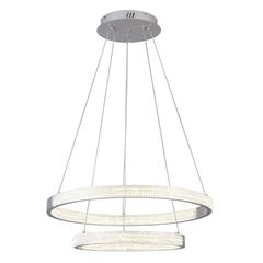 Φωτιστικό Κρεμαστό 61cm Ασημί LED 3CCT 3000-6000K Dimmer Night Mode Sun Light D88070/2-SLV