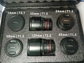 Samyang Cine Kit UMC II EF (canon) mount - 6 lenses